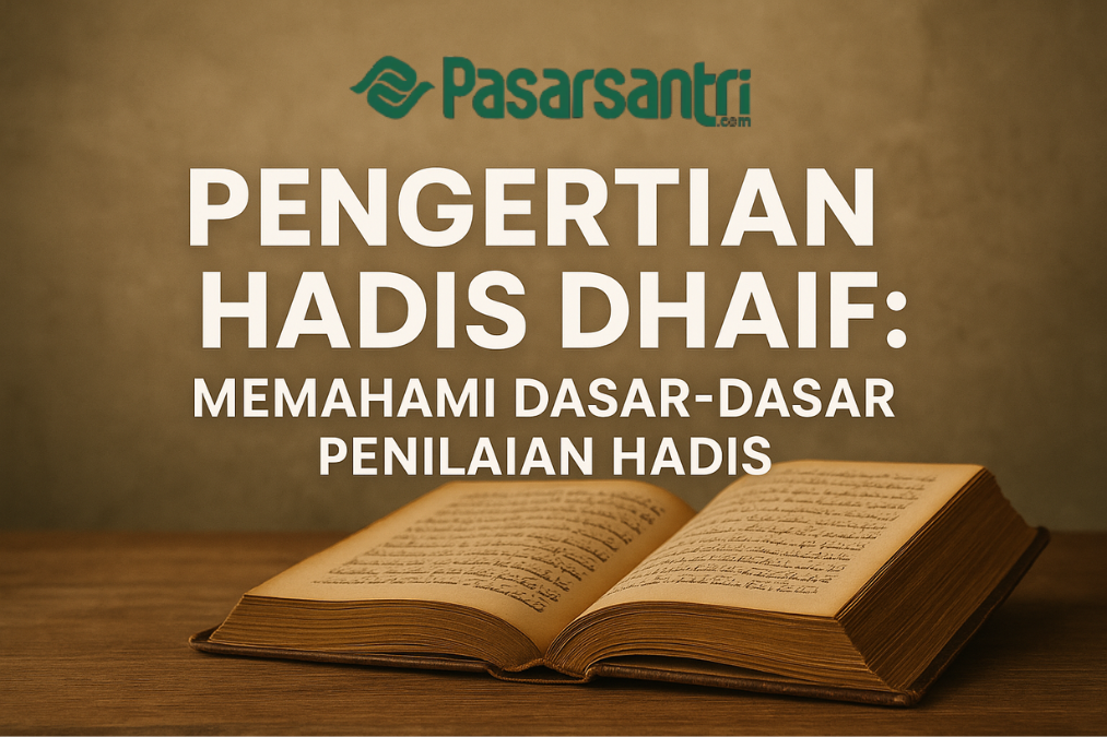 Pengertian Hadis Dhaif Memahami Dasar-Dasar Penilaian Hadis